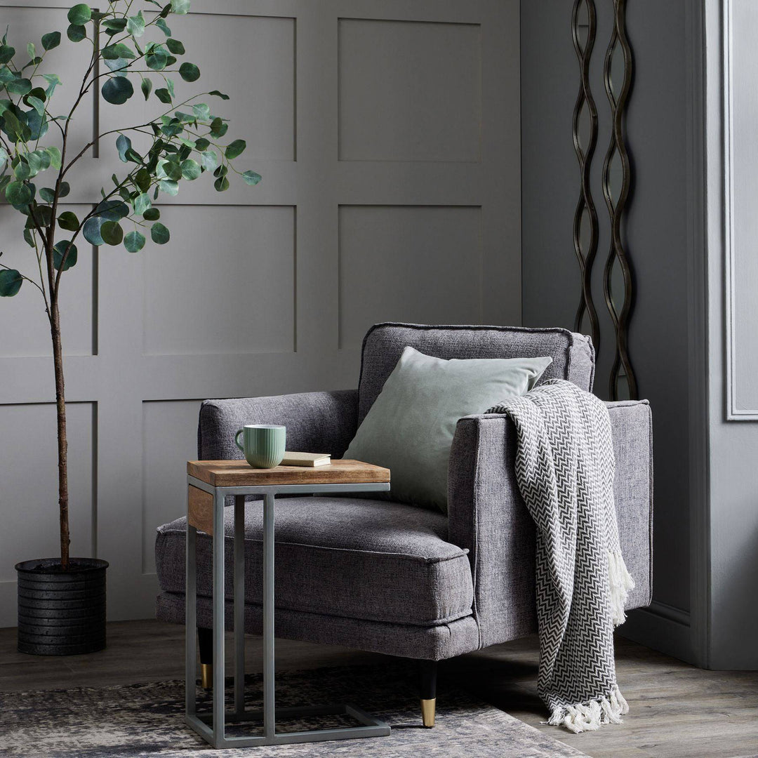 Hampton Grey Large Arm Chair - TidySpaces