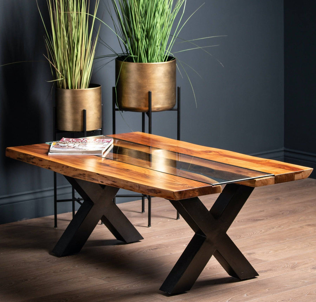 Live Edge Collection River Coffee Table - TidySpaces