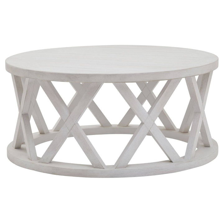 Stamford Plank Collection Round Coffee Table - TidySpaces