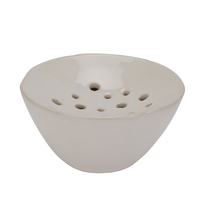 Off White Ceramic Flower Frog With Lid - TidySpaces