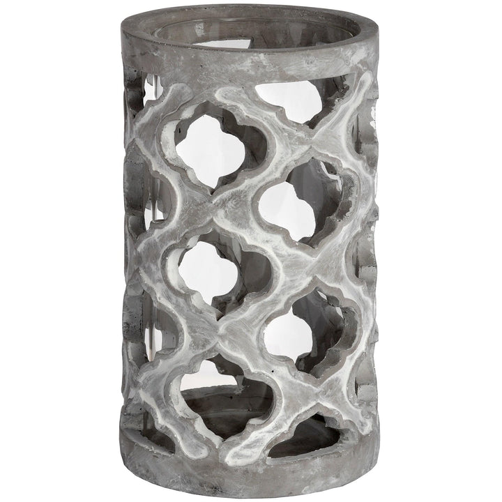 Large Stone Effect Patterned Candle Holder - TidySpaces