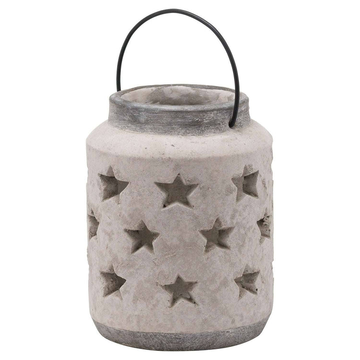 Bloomville Large Stone Star Lantern - TidySpaces