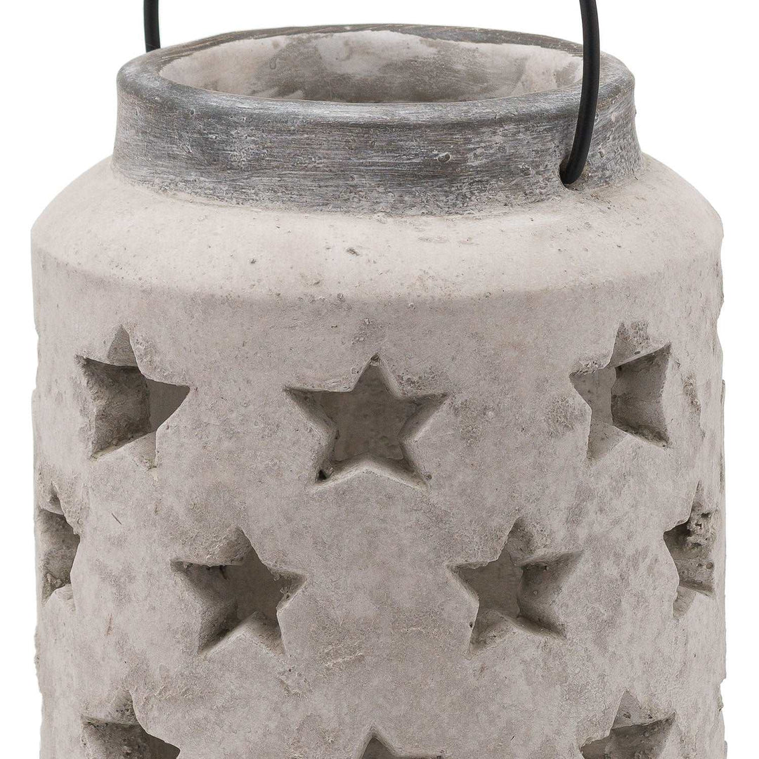 Bloomville Large Stone Star Lantern - TidySpaces