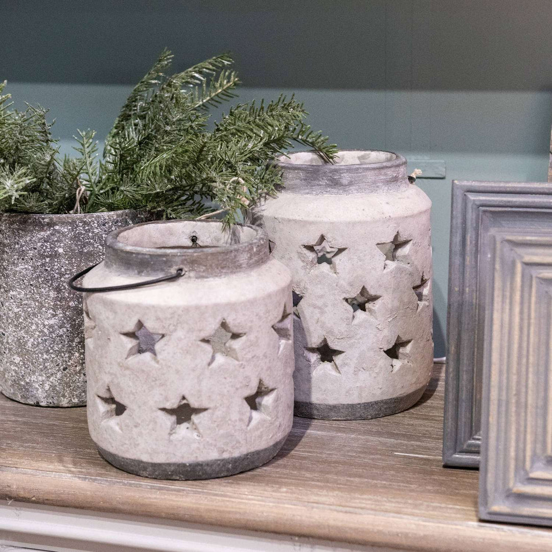 Bloomville Stone Star Lantern - TidySpaces