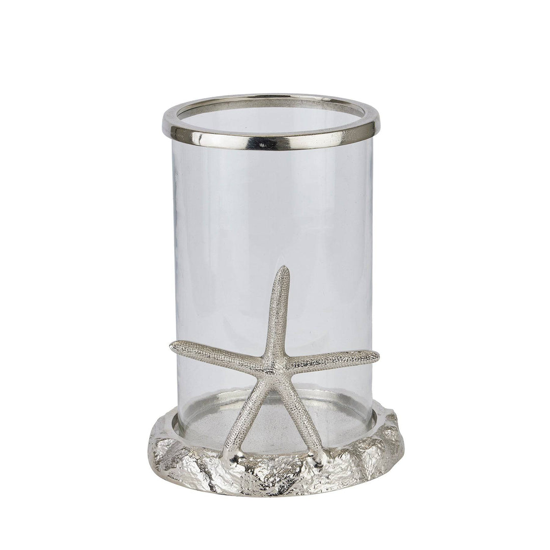 Silver Starfish Candle Hurricane Lantern - TidySpaces