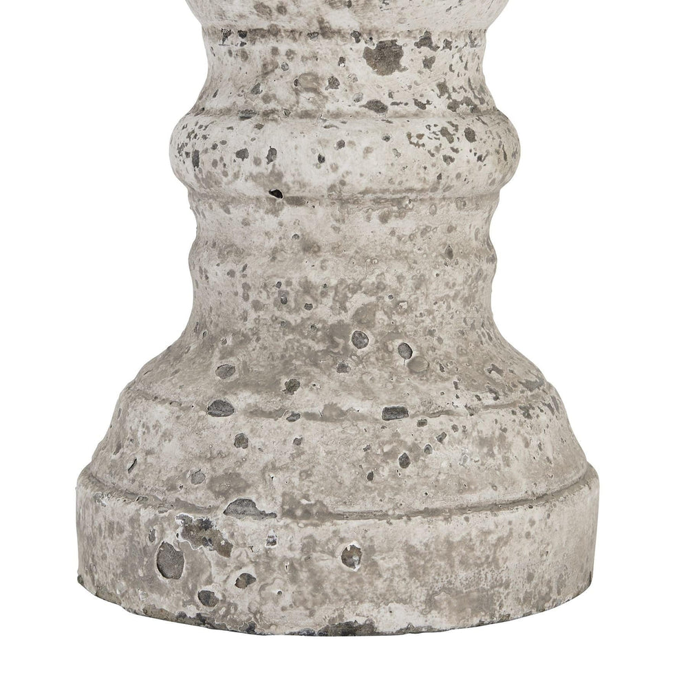 Large Stone Ceramic Column Candle Holder - TidySpaces