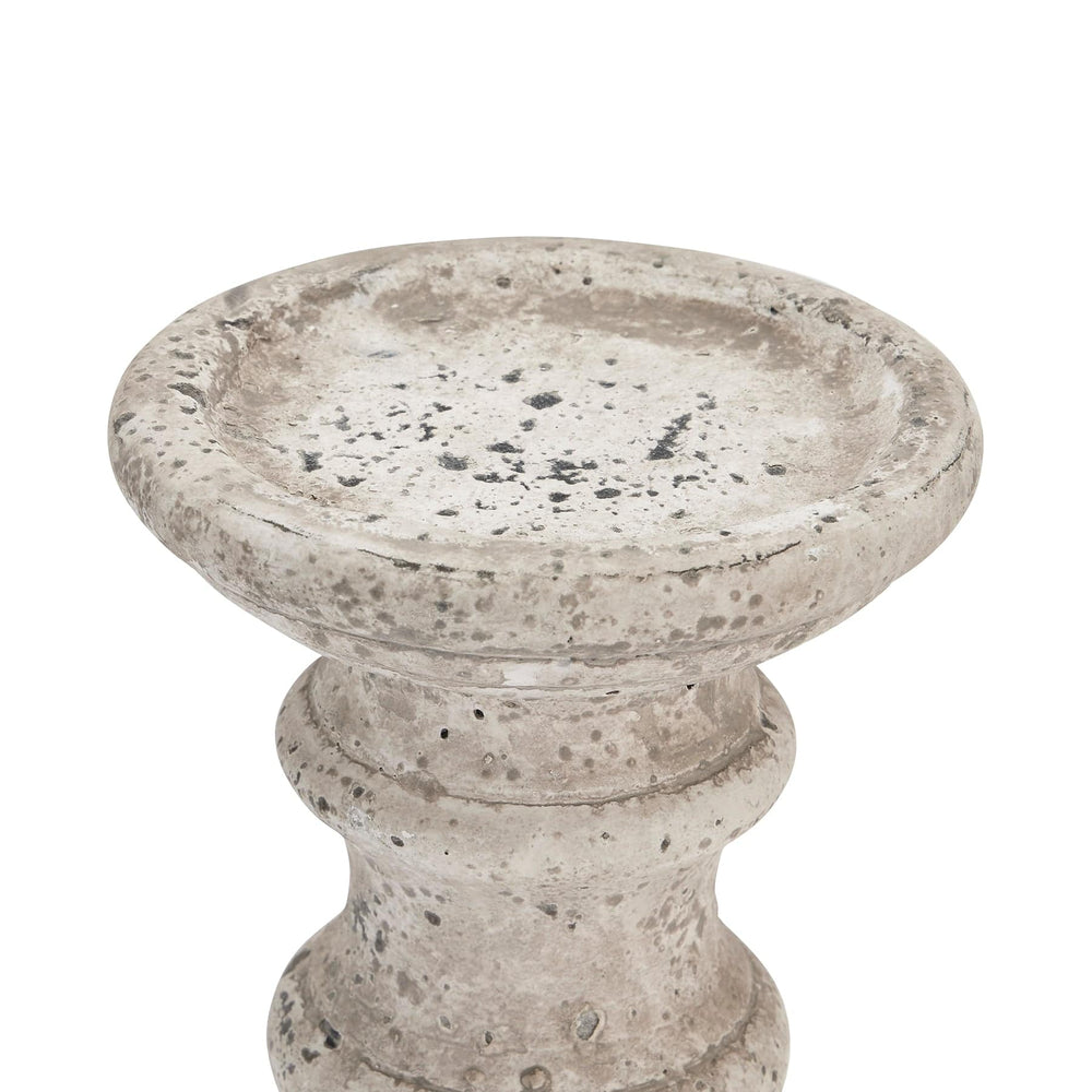 Small Stone Ceramic Column Candle Holder - TidySpaces