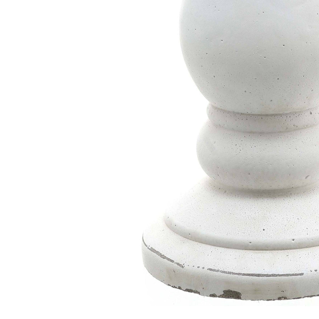 Large Matt White Ceramic Candle Holder - TidySpaces