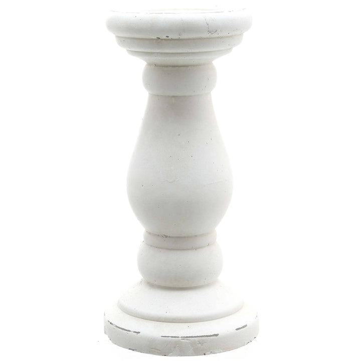 Matt White Ceramic Candle Holder - TidySpaces