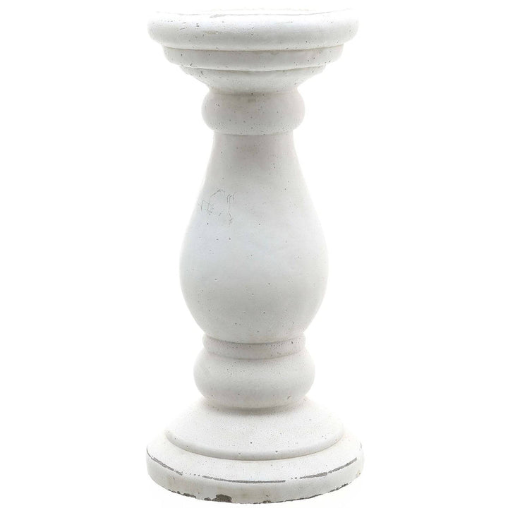 Small Matt White Ceramic Candle Holder - TidySpaces