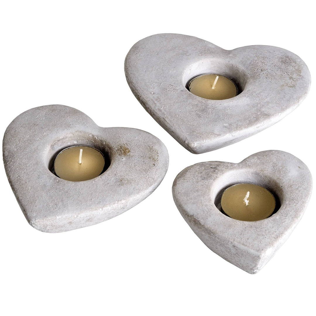 Set Of Three Heart Tea Light Holders - TidySpaces