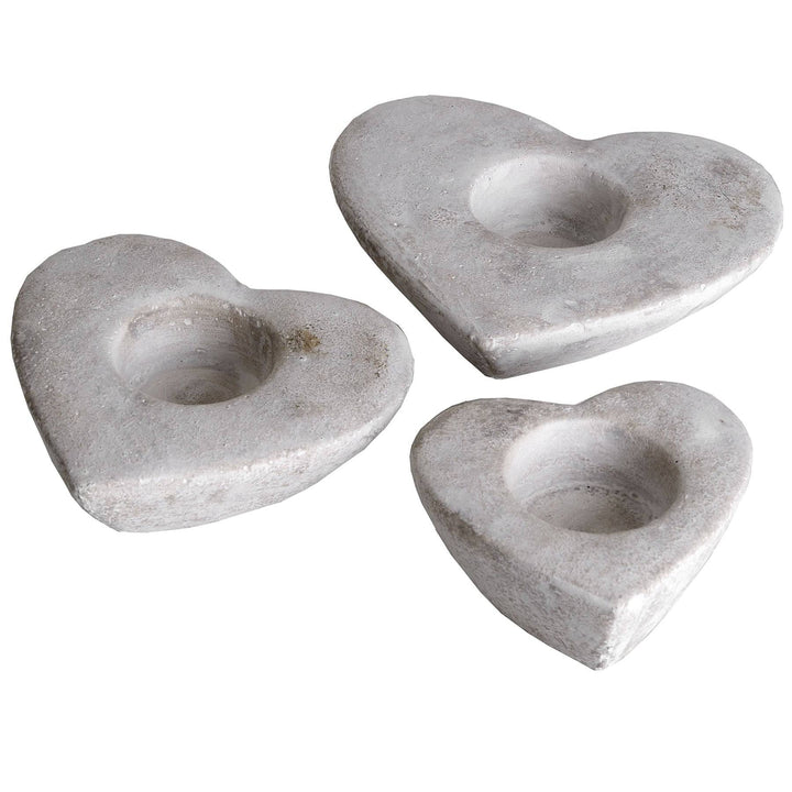 Set Of Three Heart Tea Light Holders - TidySpaces