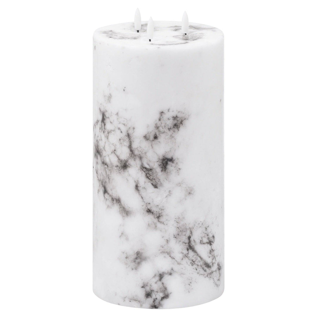 Luxe Collection Natural Glow 6x12 Marble Effect LED Candle - TidySpaces