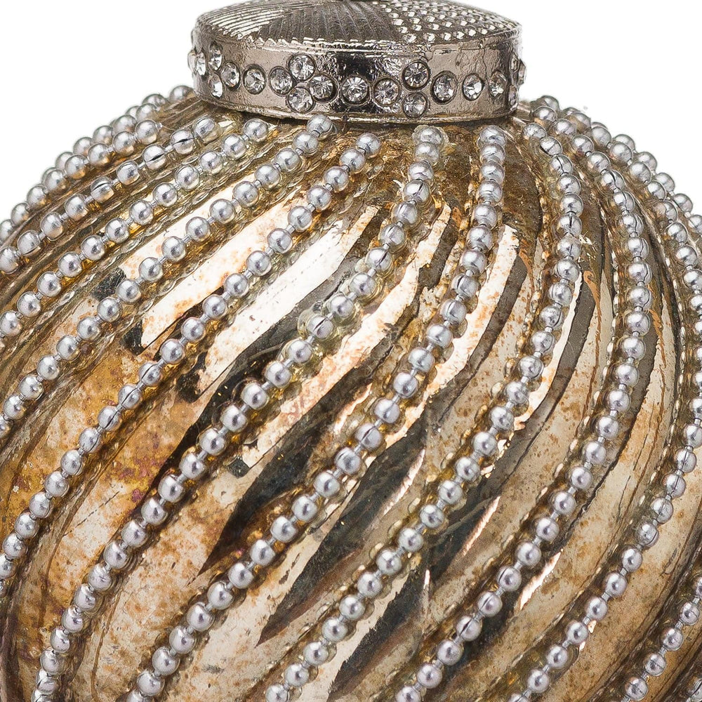 The Noel Collection Burnished Jewel Swirl Large Bauble - TidySpaces