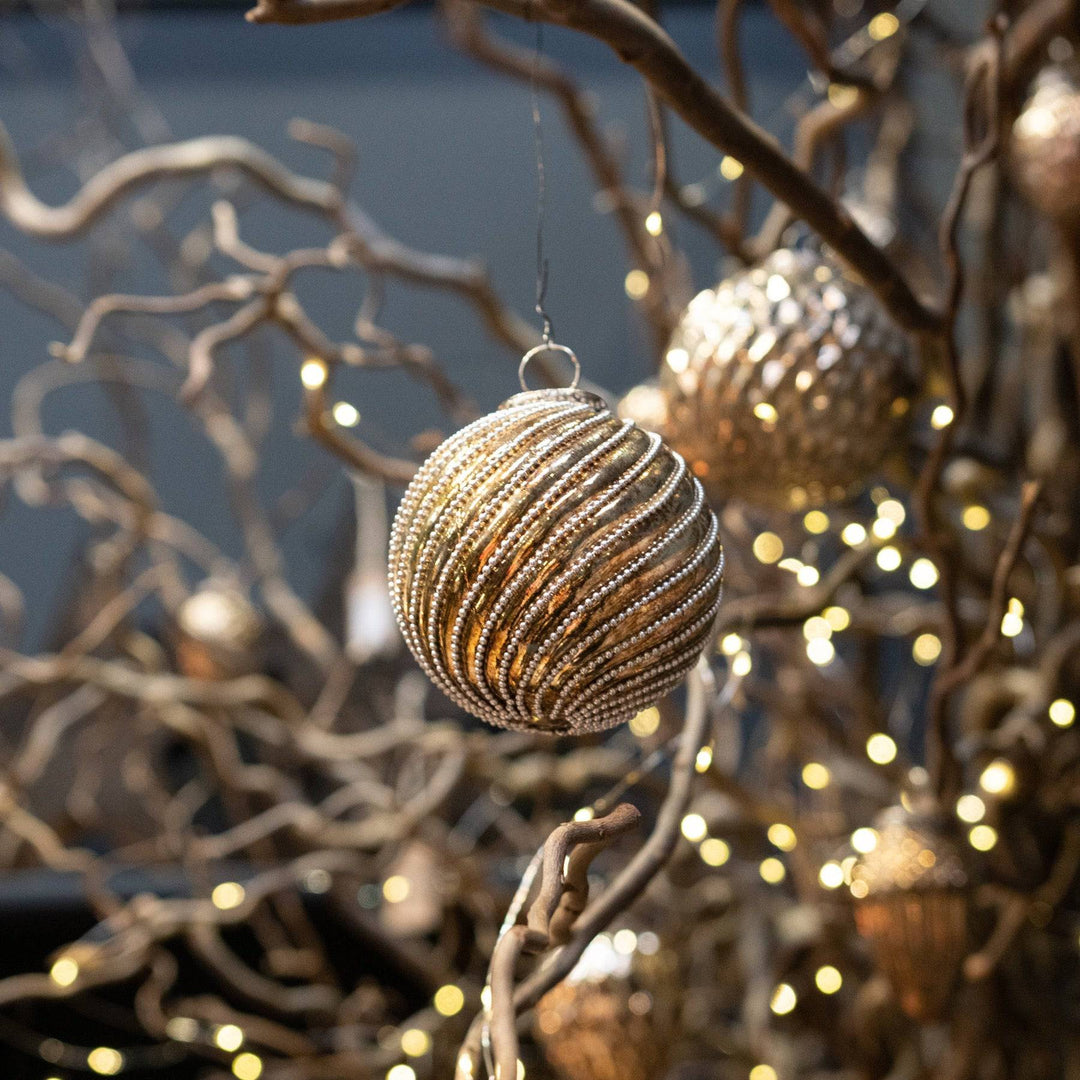 The Noel Collection Burnished Jewel Swirl Large Bauble - TidySpaces