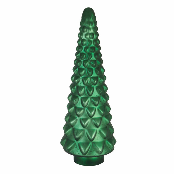 Noel Collection Large Forest Green Glass Decorative Tree - TidySpaces
