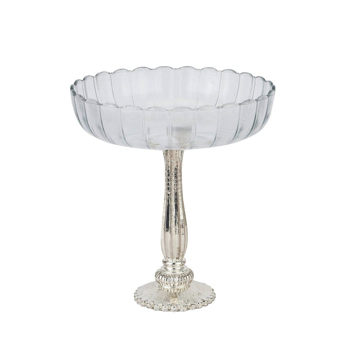 Large Fluted Glass Display Bowl - TidySpaces