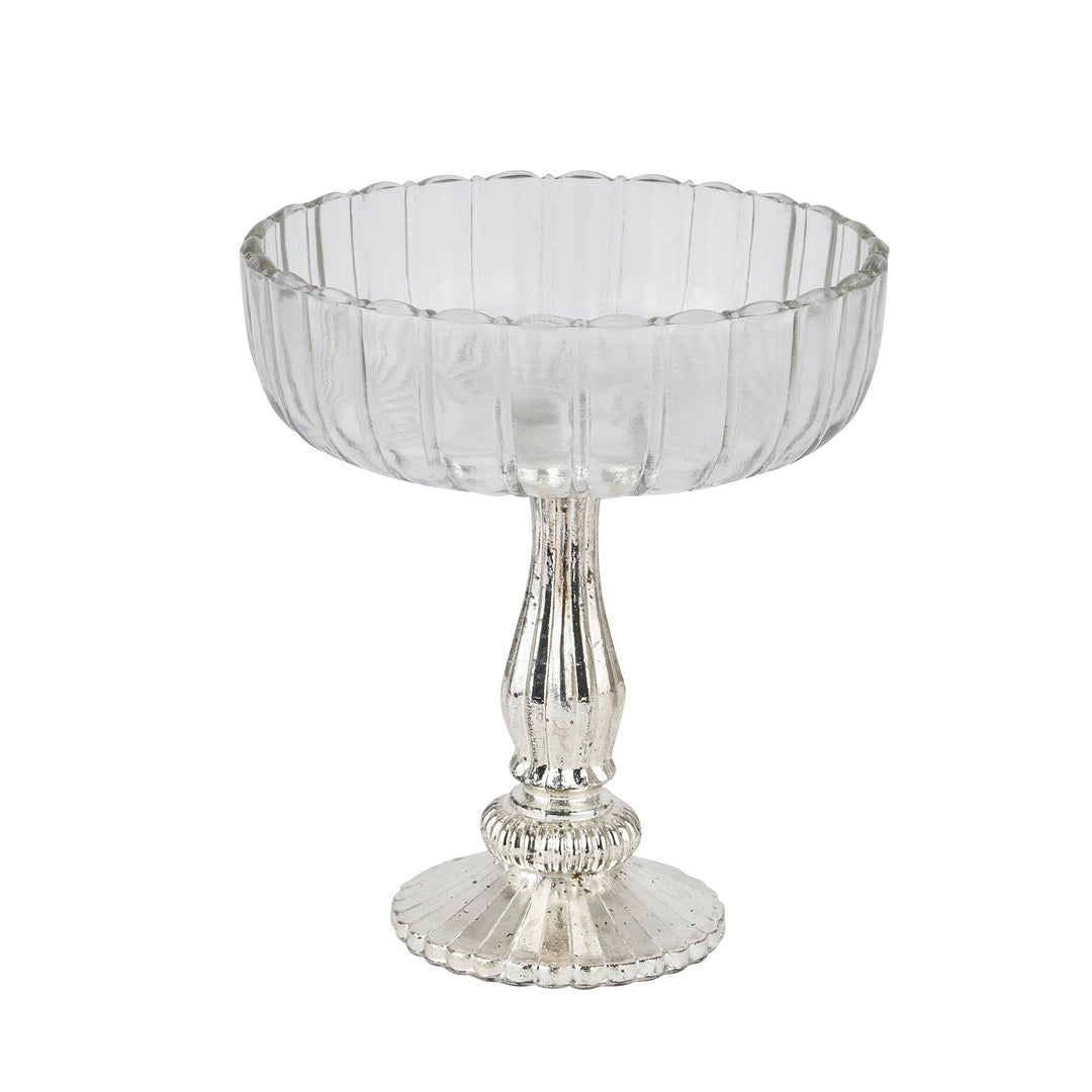 Medium Fluted Glass Display Bowl - TidySpaces