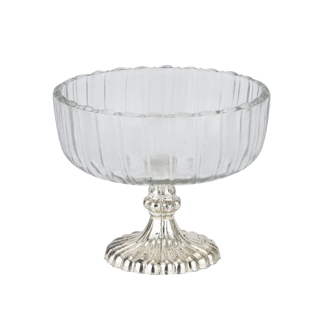 Small Fluted Glass Display Bowl - TidySpaces