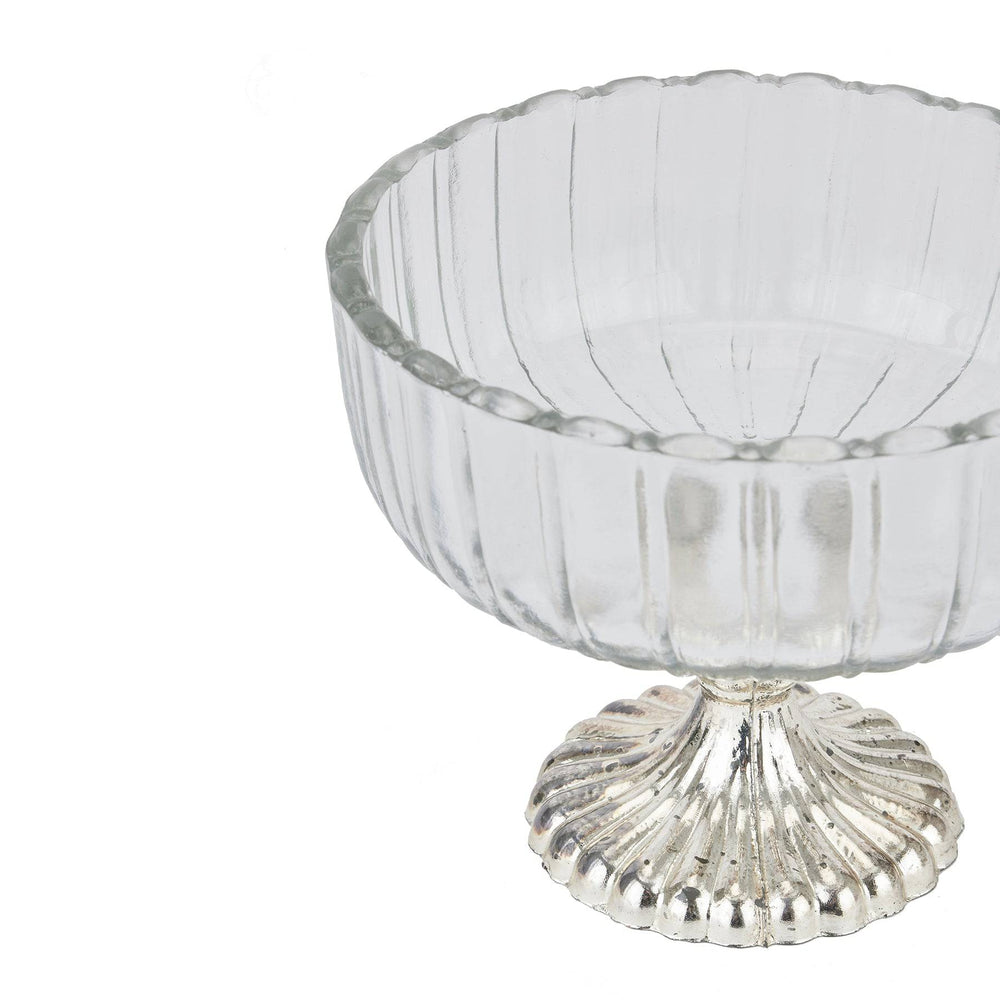 Small Fluted Glass Display Bowl - TidySpaces