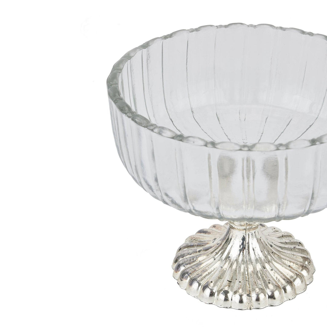 Small Fluted Glass Display Bowl - TidySpaces