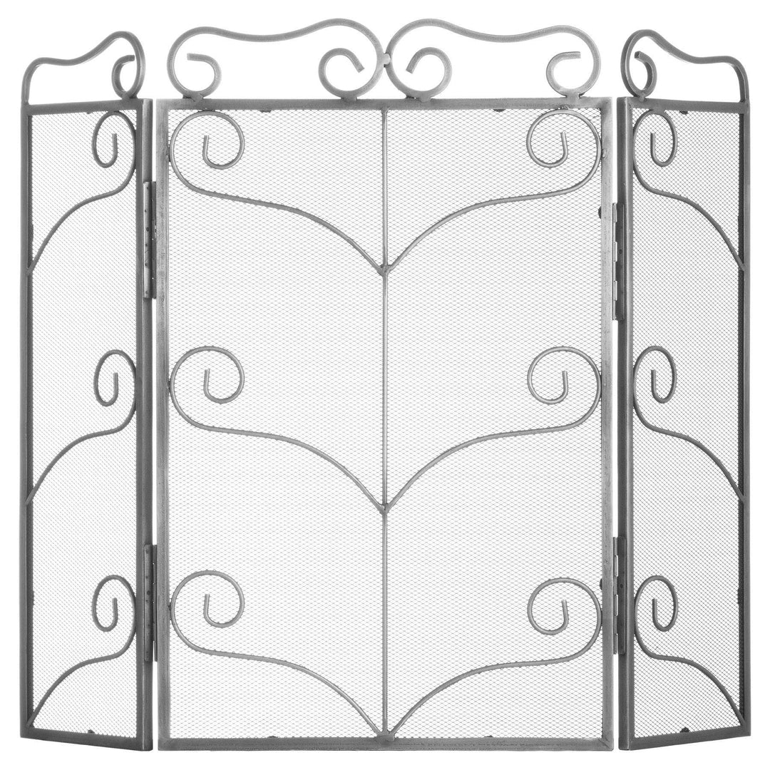 Heavy Large Antique Silver Fire Screen - TidySpaces