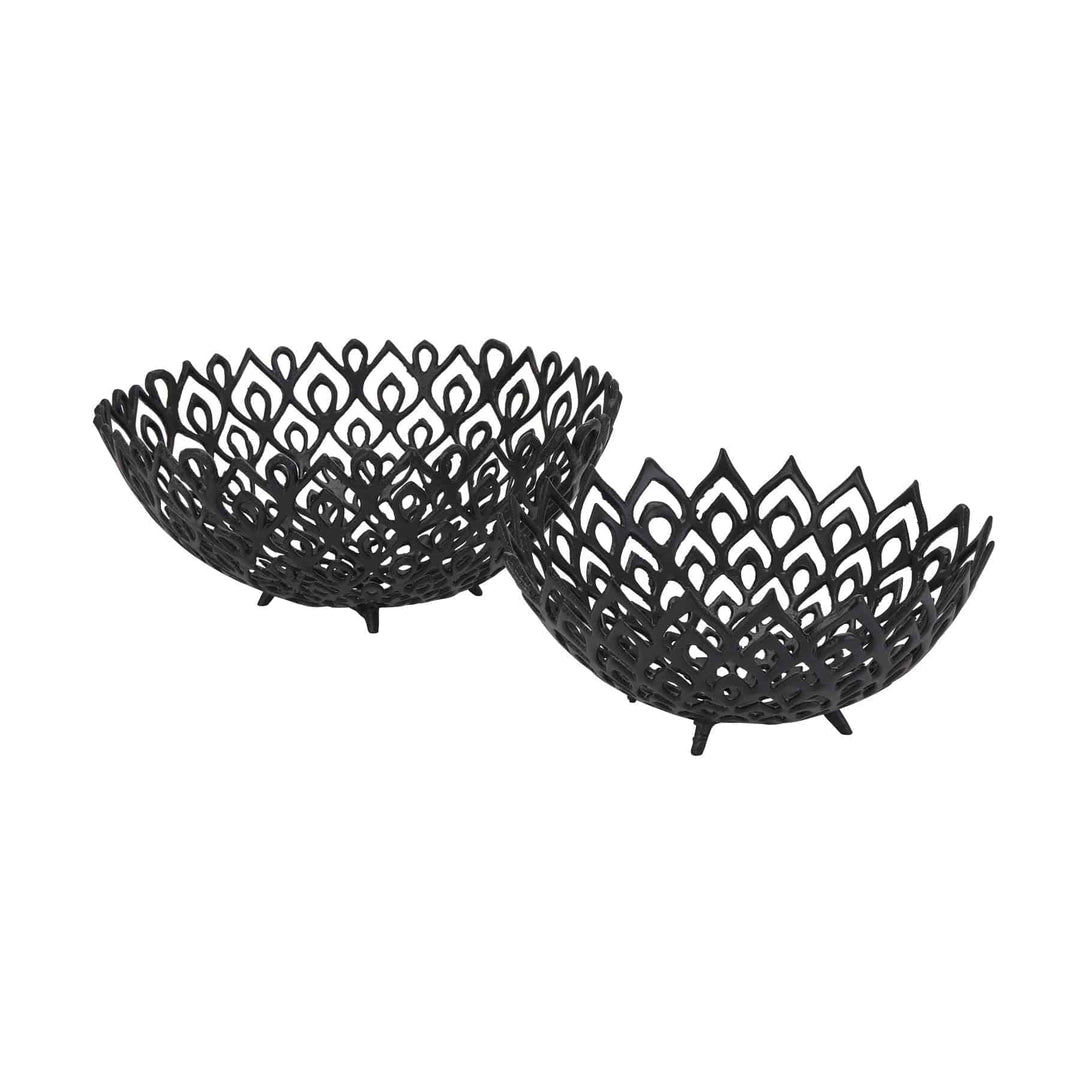 Black Cast Large Lattice Bowl - TidySpaces