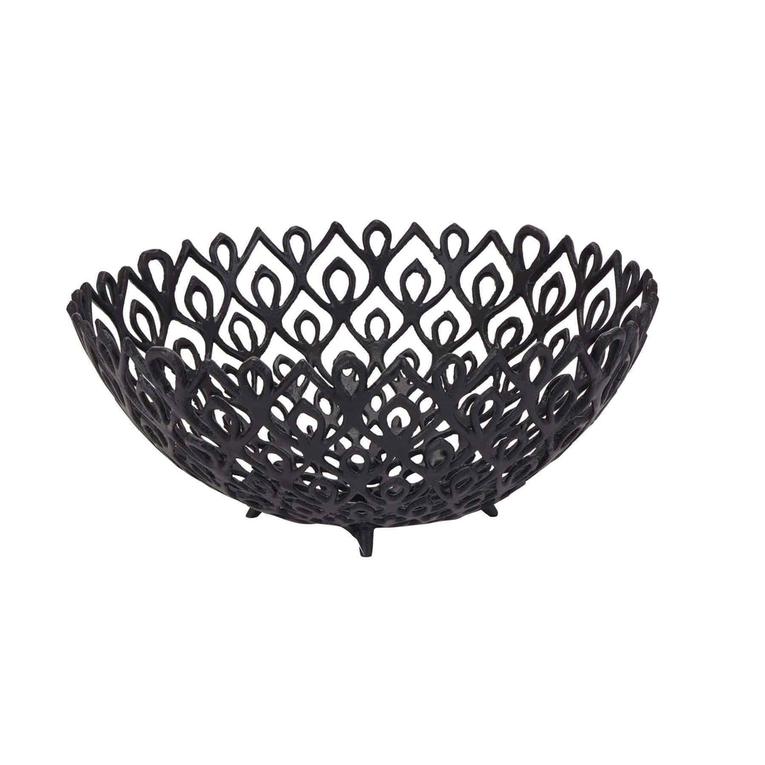 Black Cast Large Lattice Bowl - TidySpaces