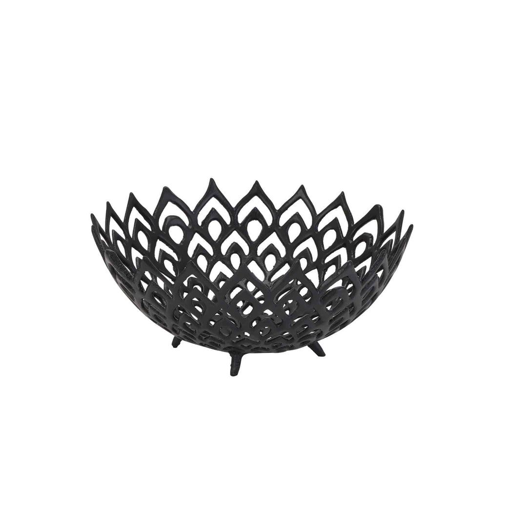 Black Cast Lattice Bowl - TidySpaces