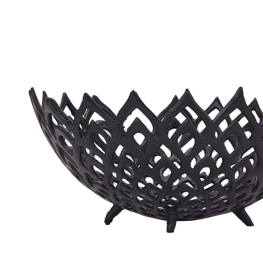 Black Cast Lattice Bowl - TidySpaces