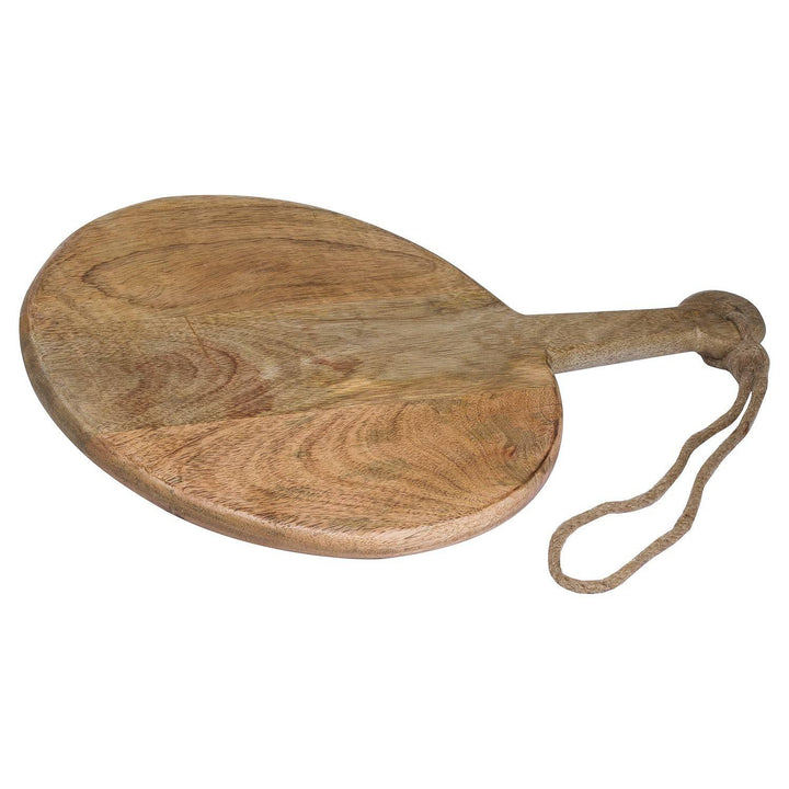 Large Round Hanging Hard Wood Chopping Board - TidySpaces