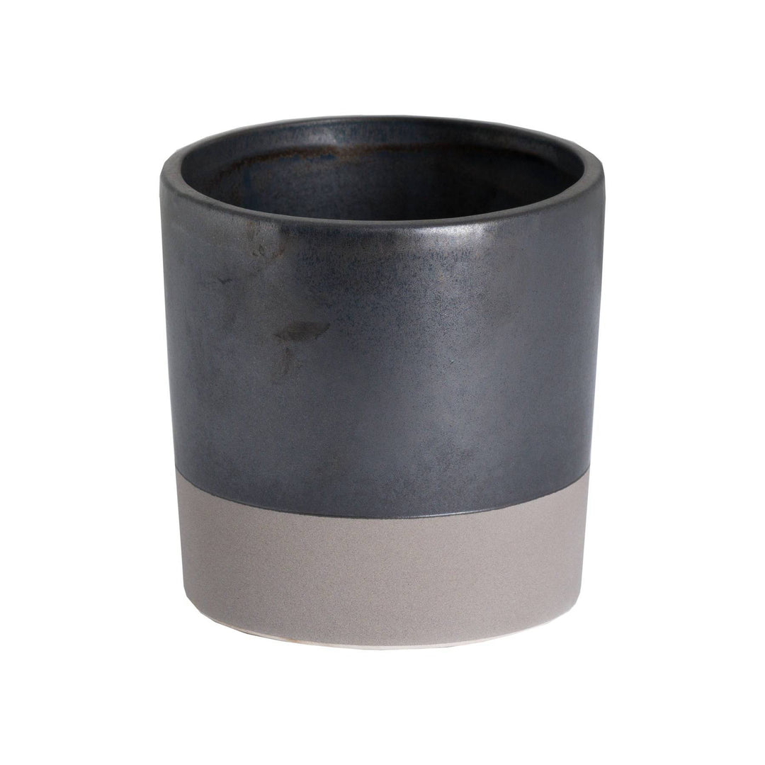 Metallic Grey Ceramic Planter - TidySpaces