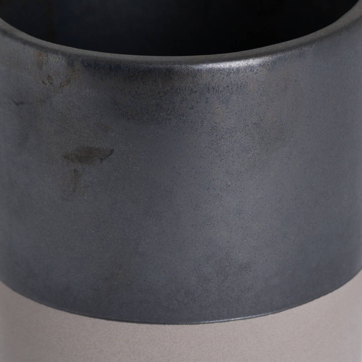 Metallic Grey Ceramic Planter - TidySpaces