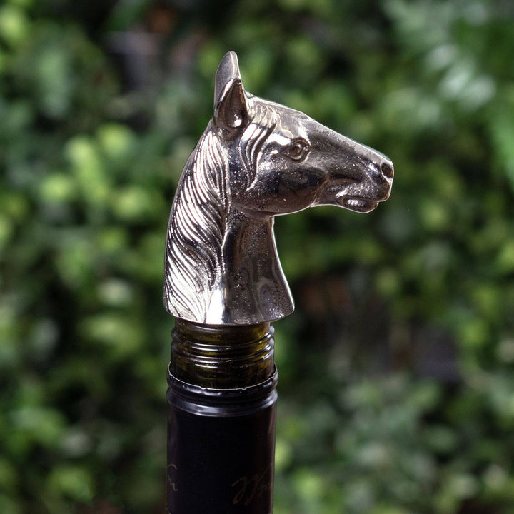 Silver Nickel Horse Bottle Stopper - TidySpaces