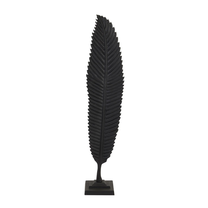 Black Cast Leaf Ornament - TidySpaces