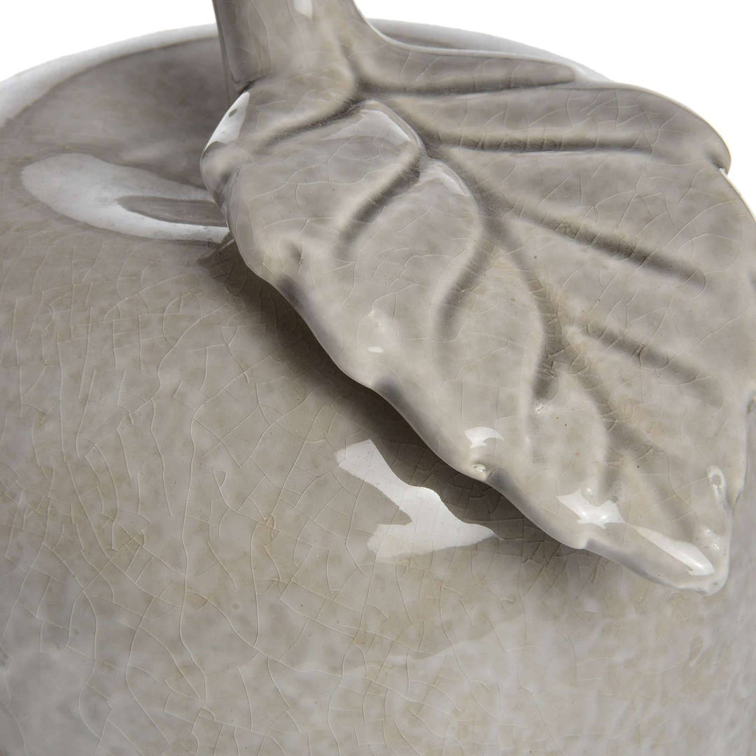 Antique Grey Large Ceramic Apple - TidySpaces