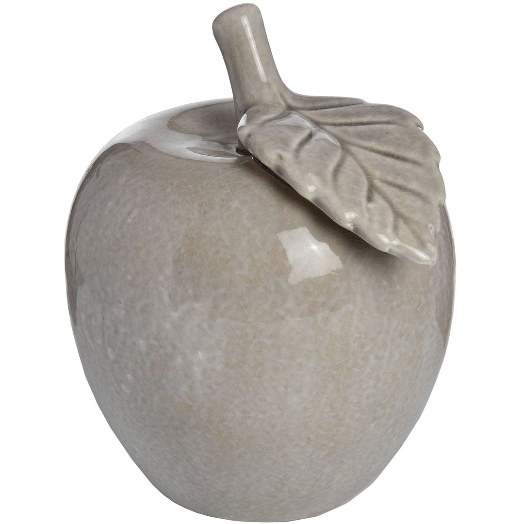 Antique Grey Large Ceramic Apple - TidySpaces