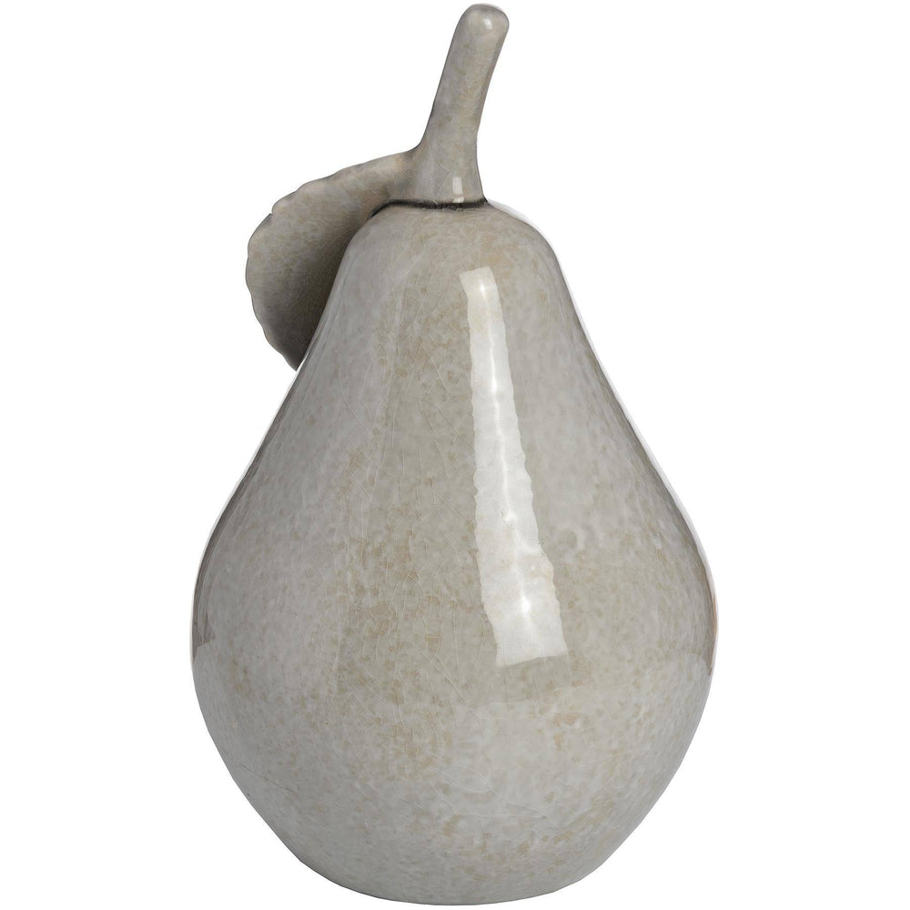 Antique Grey Large Ceramic Pear - TidySpaces