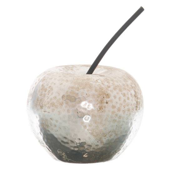Small Silver Apple Ornament SILVER CERAMIC - TidySpaces