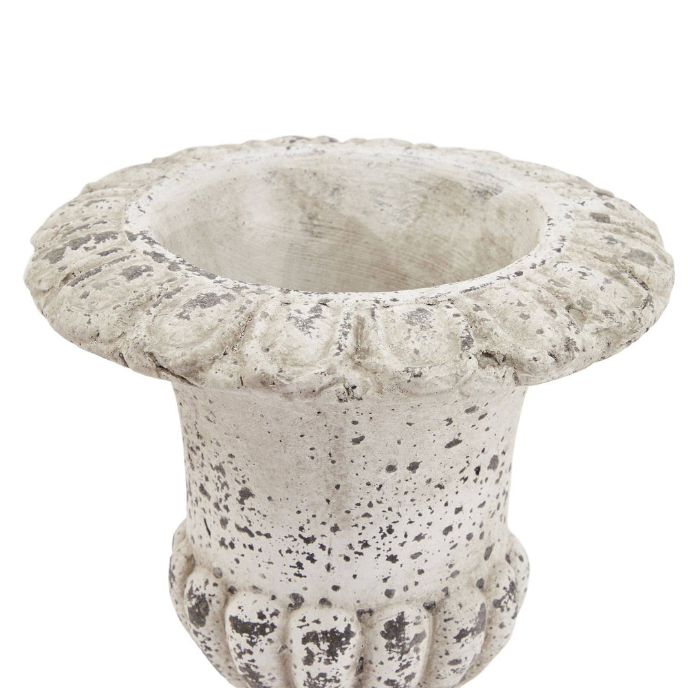 Fluted Stone Ceramic Urn - TidySpaces