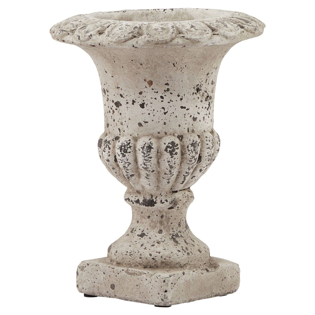 Large Fluted Stone Ceramic Urn - TidySpaces