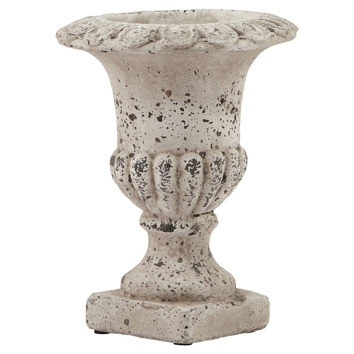 Large Fluted Stone Ceramic Urn - TidySpaces