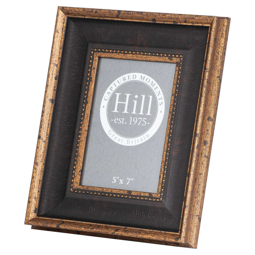 Black And Antique Gold Beaded 5X7 Photo Frame - TidySpaces