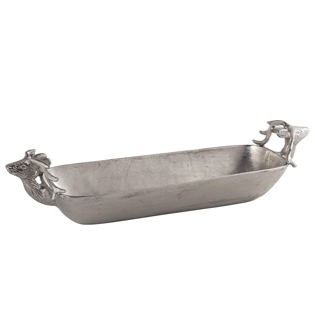 Farrah Collection Silver Large Deer Display Tray - TidySpaces
