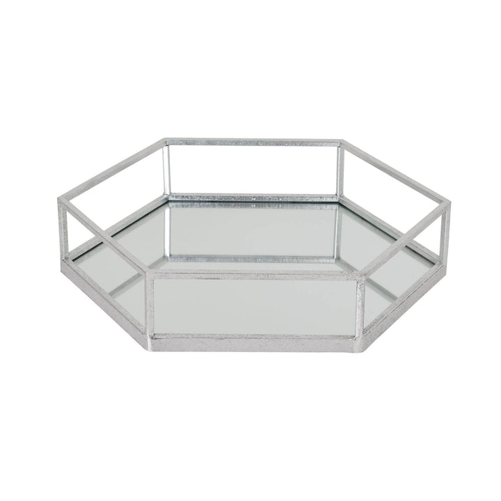 Silver Hexagon Set Of Two Trays - TidySpaces