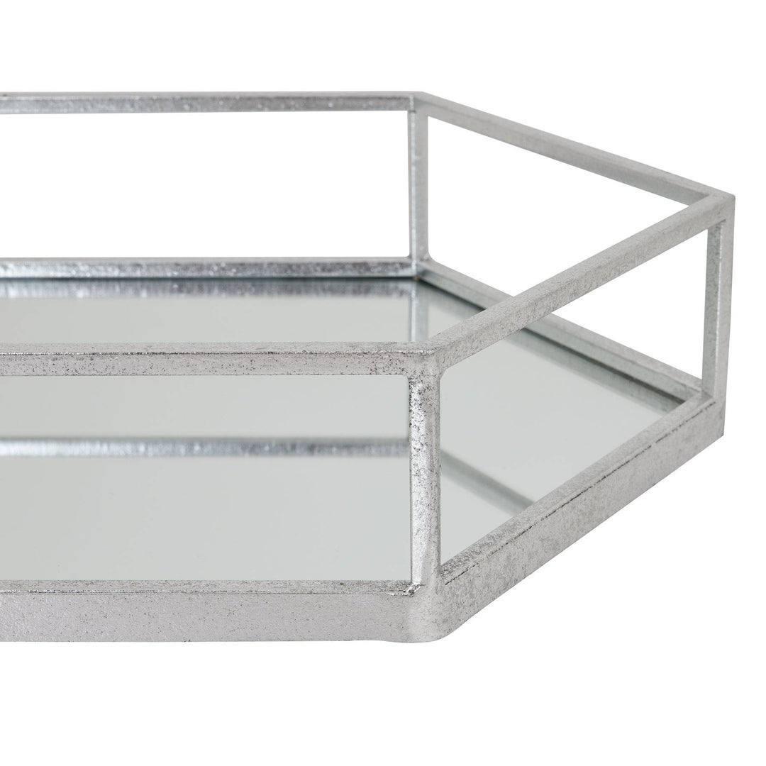 Silver Hexagon Set Of Two Trays - TidySpaces