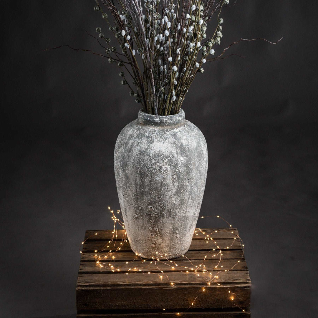 Aged Stone Tall Ceramic Vase - TidySpaces