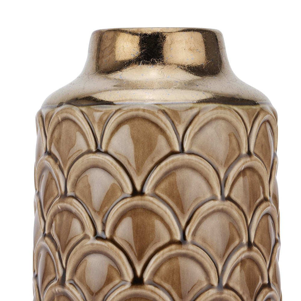 Seville Collection Small Caramel Scalloped Vase - TidySpaces
