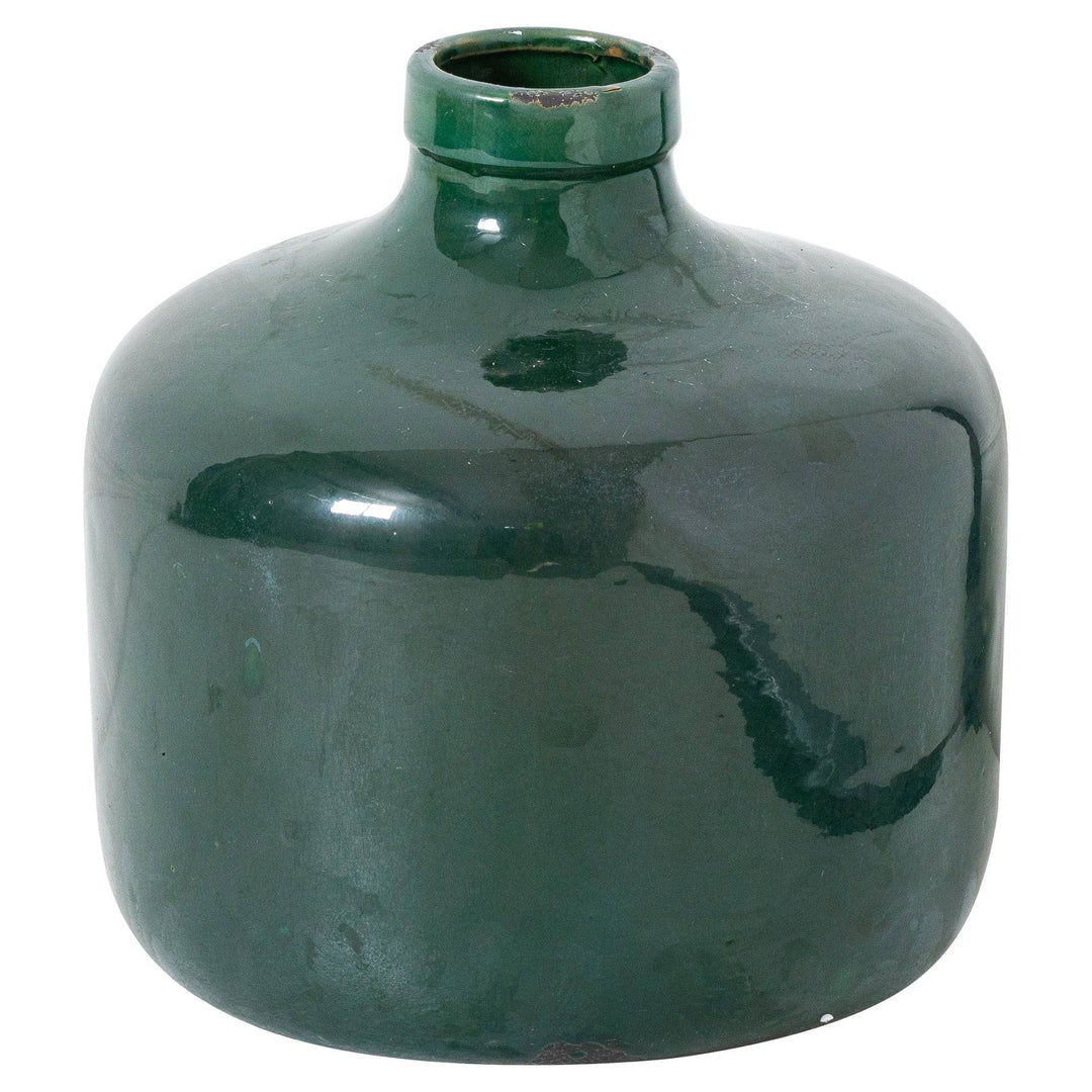 Garda Emerald Glazed Chive Vase - TidySpaces