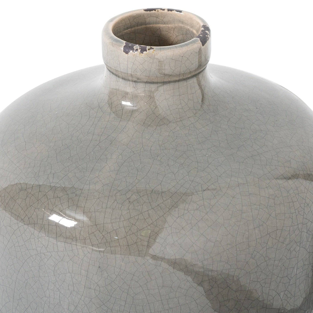 Garda Grey Glazed Eve Vase - TidySpaces